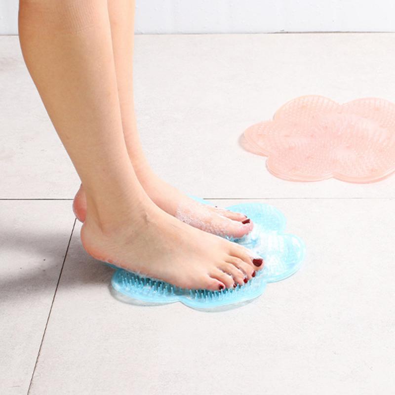1pc Silicone Bathroom Mats Lazy People Bath Artifact Back Massage Cushion Sole Non-slip Massage Pad Foot Wash Bathroom Mat