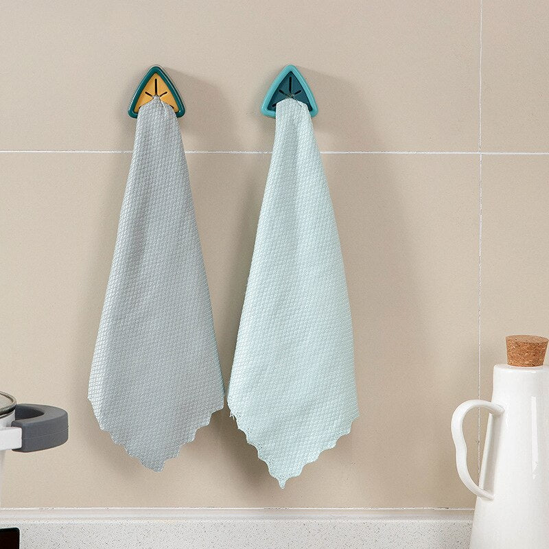 2 Pcs Punch Free Towel Plug Holder Bathroom Organizer Rack Towels Storage Wash Cloth Clip Bathroom Kitchen Accessories Tool