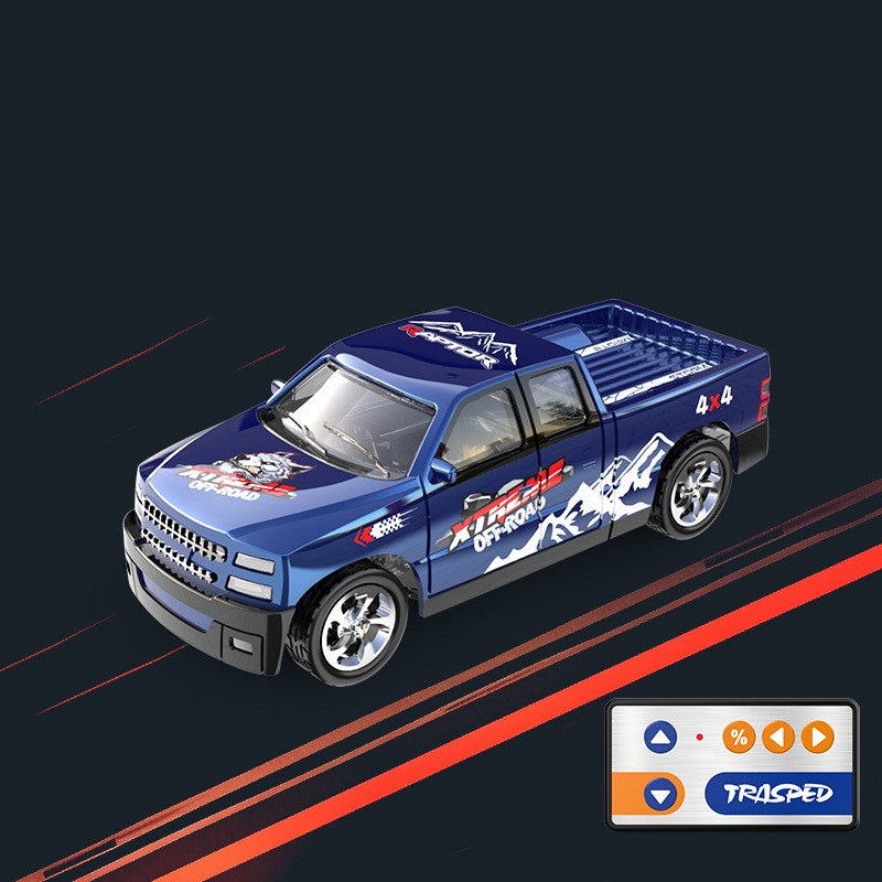 1/64 high-precision mini 2.4G alloy remote control car model with hanging, children's light toy with adjustable speed Off-road