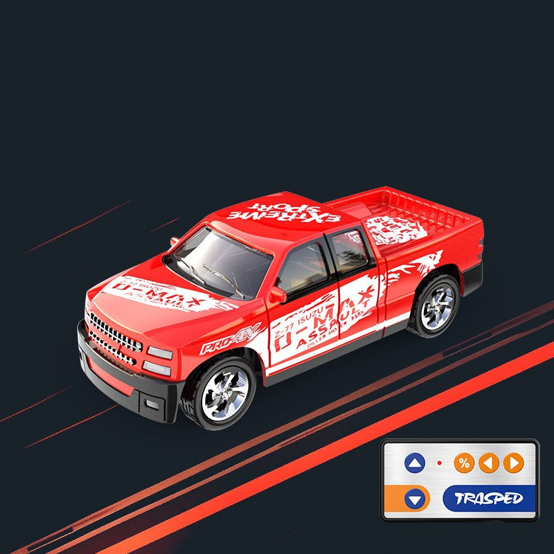 1/64 high-precision mini 2.4G alloy remote control car model with hanging, children's light toy with adjustable speed Off-road